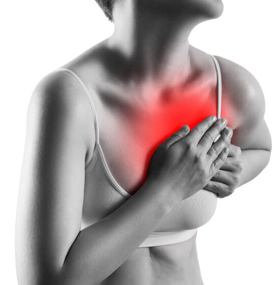 Symptoms of thoracic osteochondrosis
